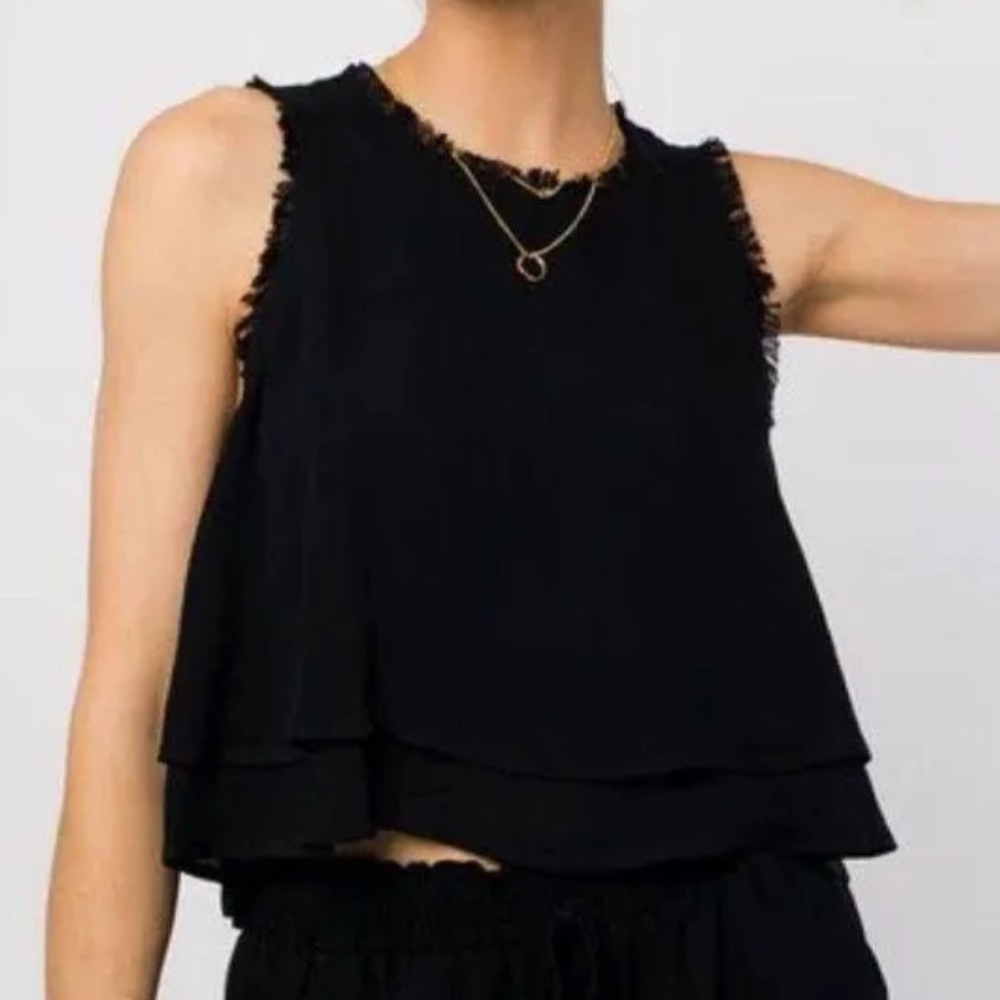 Altar'd State Black Layered Tank Top